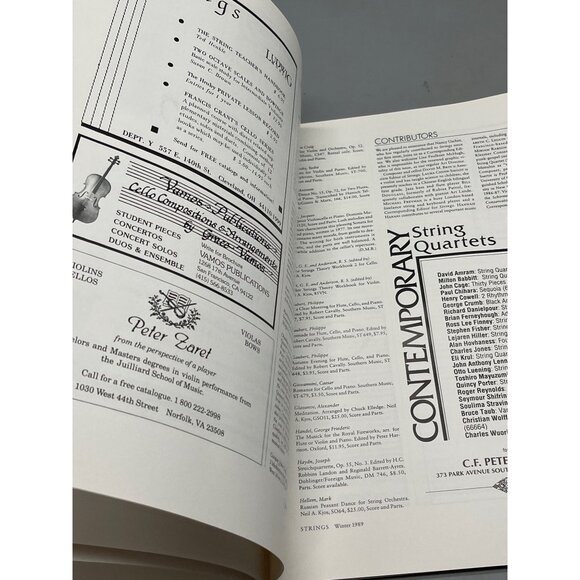 Strings magazine paperback 1989 copyright English David Lusterman 79 pages READ - Picture 7 of 7
